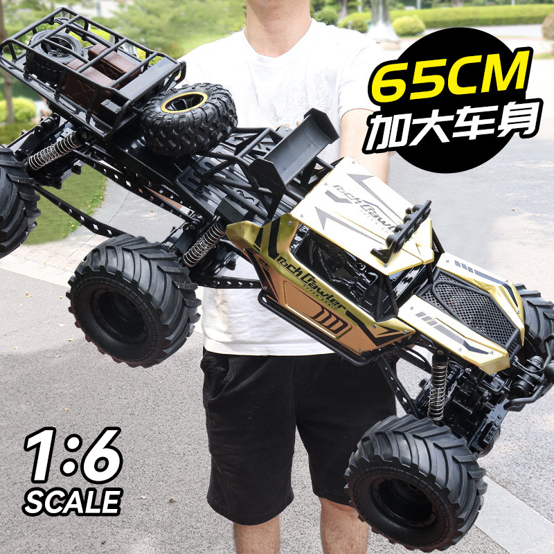 Extra-Large 1:6 Alloy Climbing Remote Control Car, Six-Wheel Drive, Amphibious, All-Terrain Big-Wheel Off-Road Remote Control Toy Car