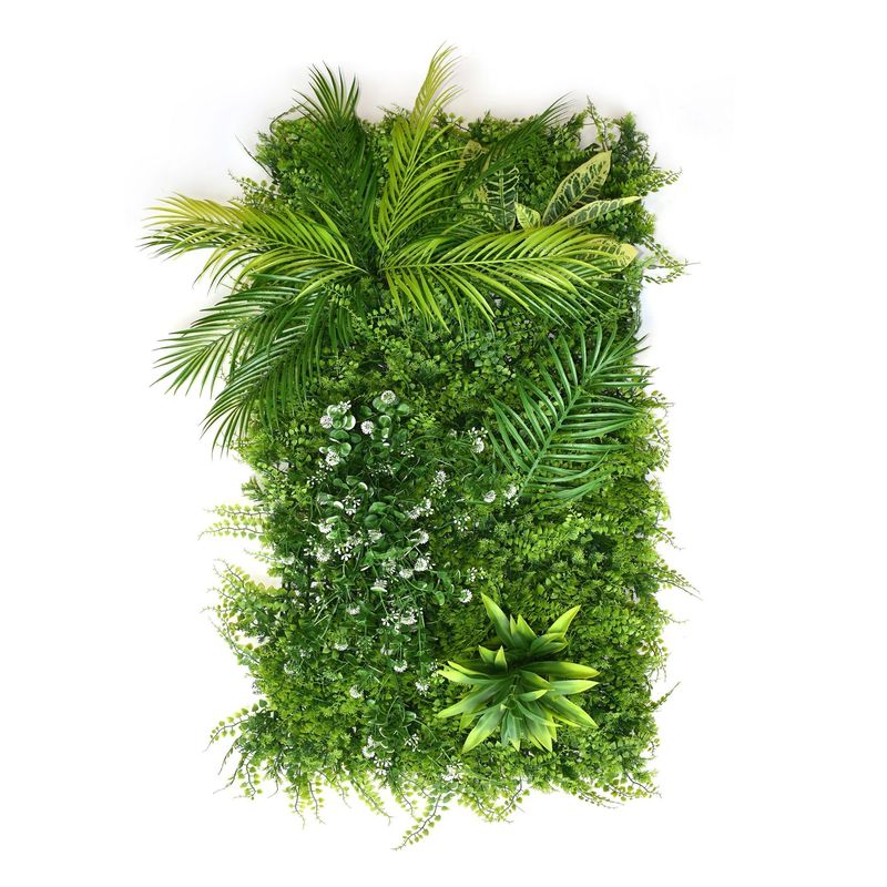 跨境热卖仿真植物墙造景装饰假花墙尤加利米兰装饰植物塑料背景墙|undefined