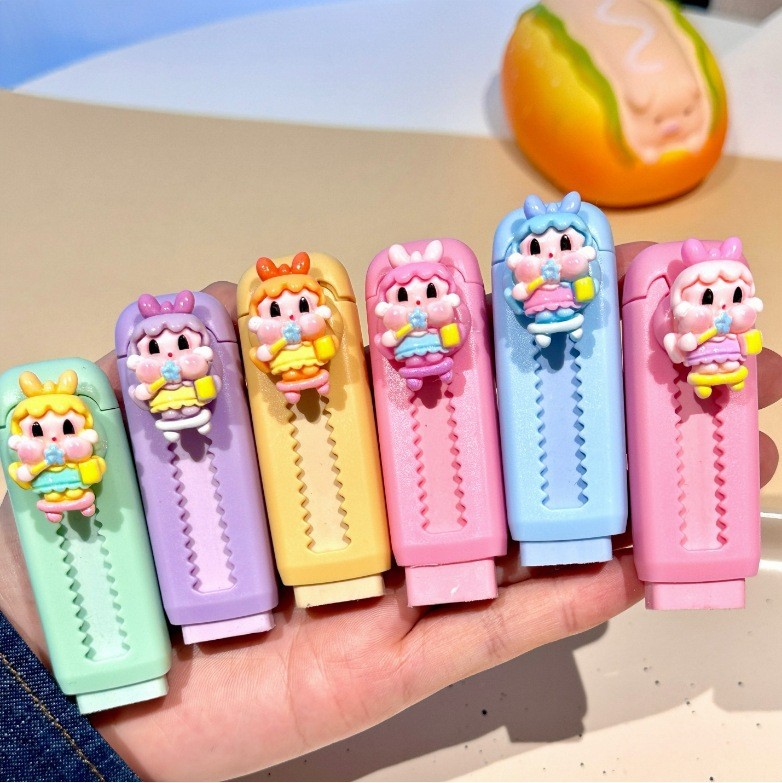 Parche de resina capibara push-pull goma lindos conejillos de indias borradores estudiantes exámenes retráctiles empujan goma