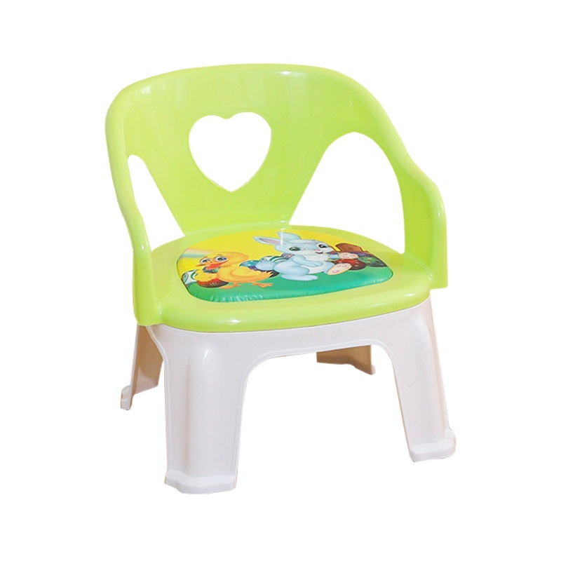 Children's Backrest Chair Called Cartoon Plastic Baby Stool Household with Hand Support Factory Wholesale Children's Dining Chair