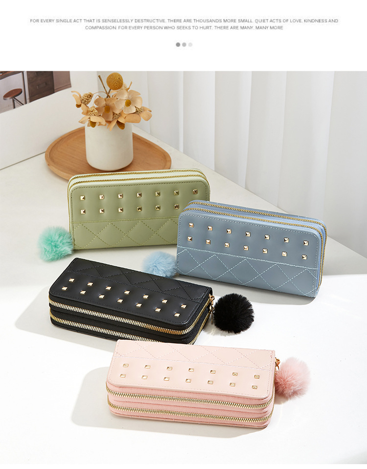 Women's Solid Color Pu Leather Zipper Wallets display picture 2