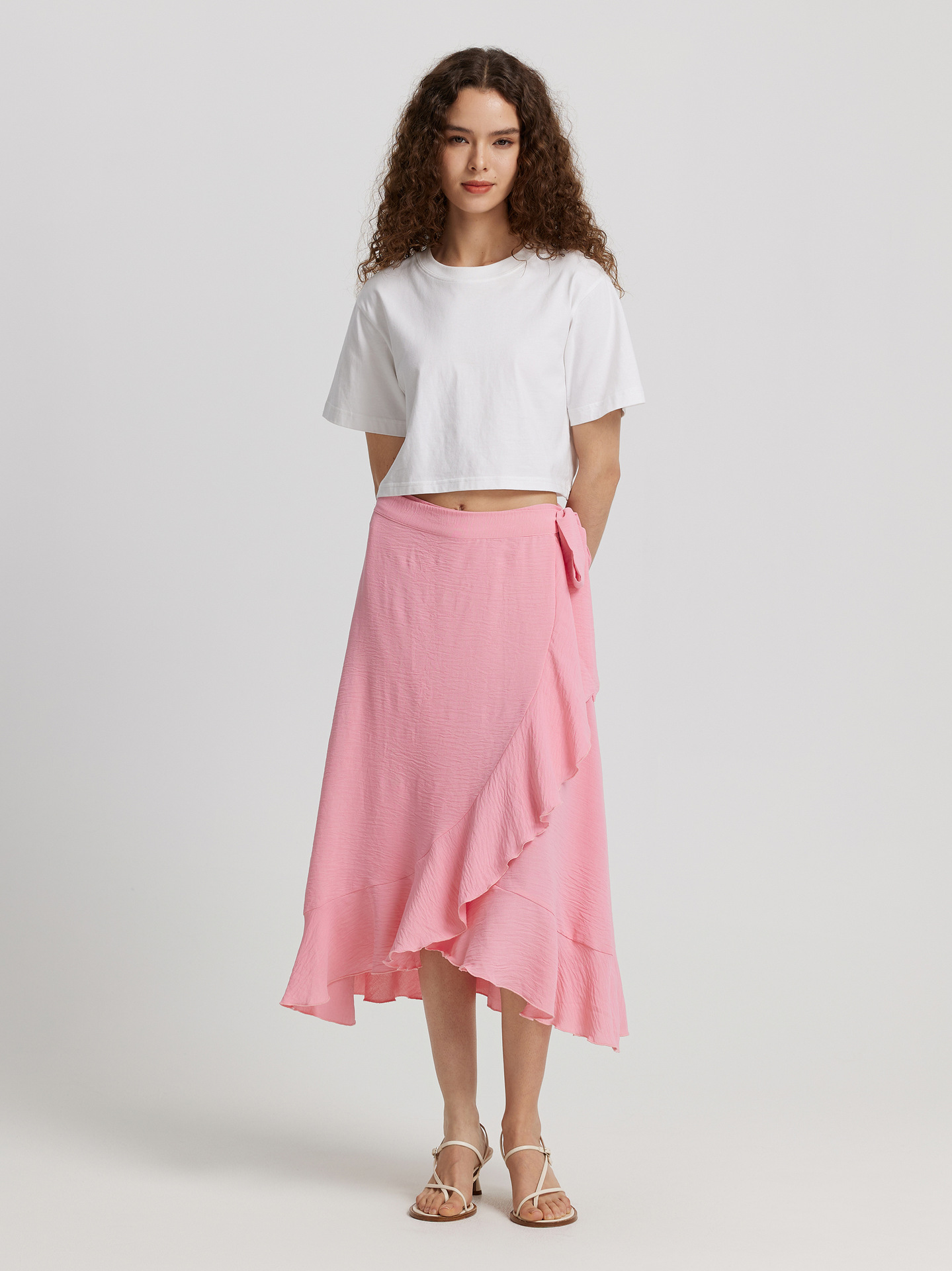 Summer Streetwear Printing Solid Color Polyester Above Knee Skirts display picture 5