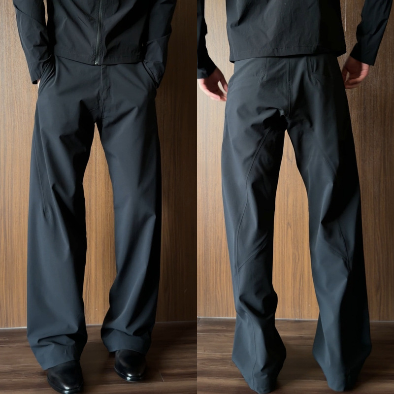 New autumn trendy fashion designer style clean-cut men's straight-leg simple and versatile casual trousers