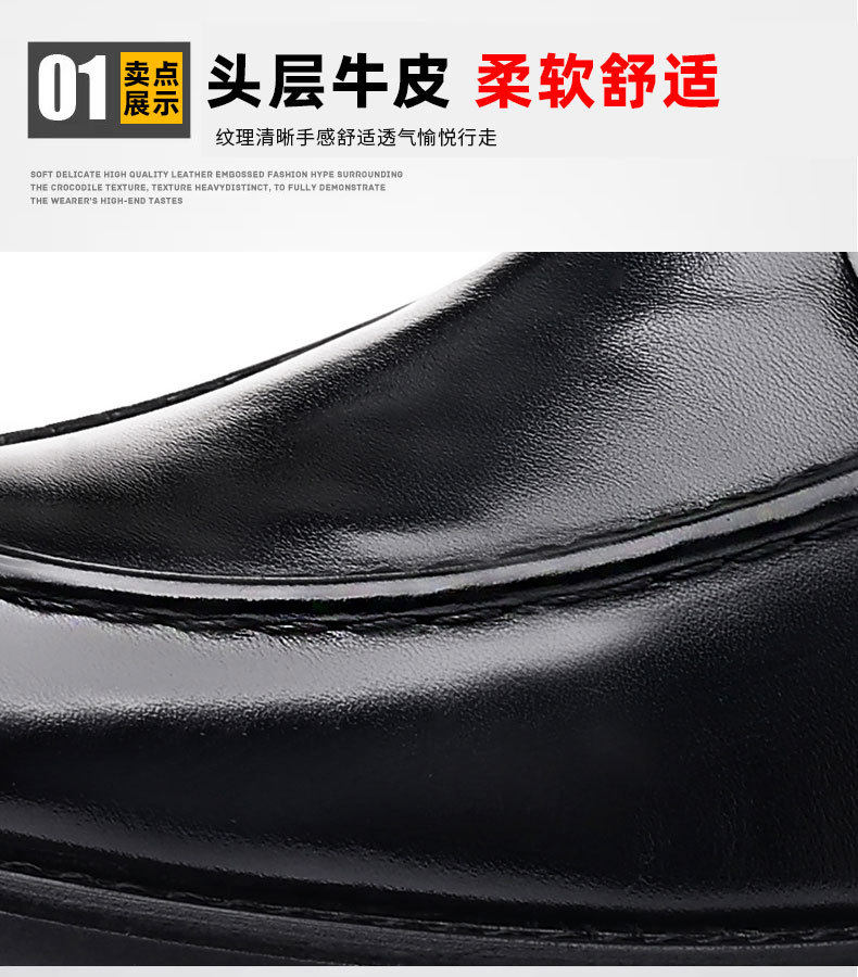 Bốt cổ ngắn nam da bò lớp đầu kiểu Martin, đế gỗ, gót thấp 1–3 cm — Mẫu đen bốn mùa, Đen lót lông chi tiết 13