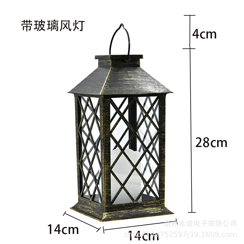 유리 촛불 바람 램프와 시안