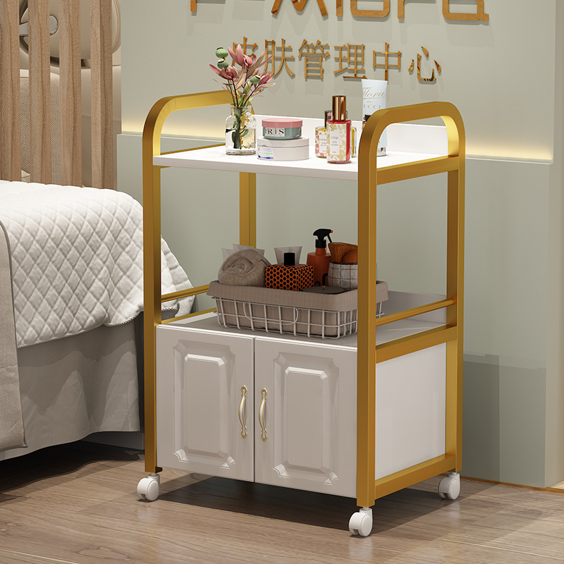 금테선반+화이트수납장-표준-50x33x83cm