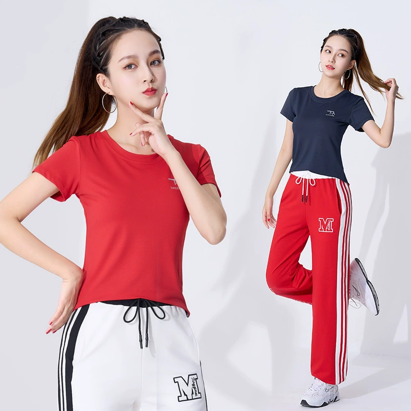 Костюм для квадратных танцев Ting Zi, новый спортивный Быстросохнущий костюм-футболка с ледяной рамкой, костюм для групповой аэробики