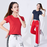 婷姿媄 Спортивная быстросохнущая футболка, комплект для спортзала, костюм