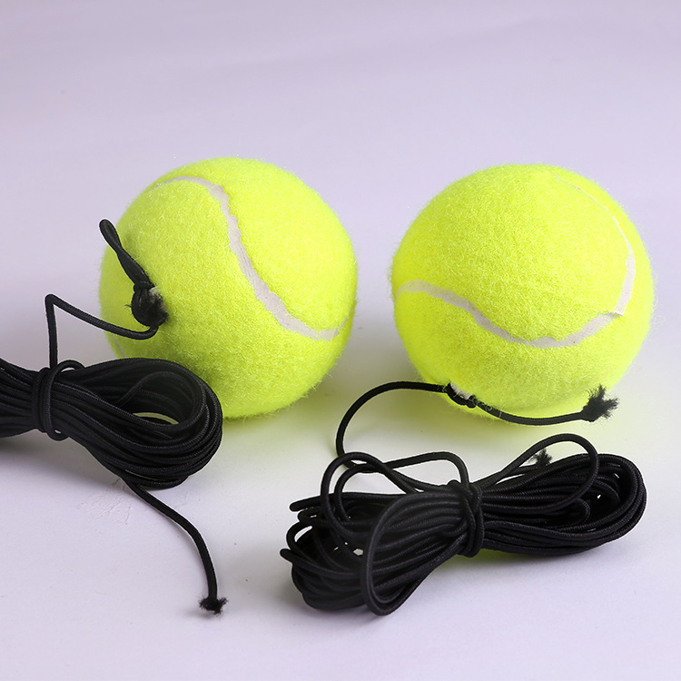 外贸训练带绳网球带线高弹运动用耐打初学者训练用网球配弹力绳