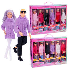 11寸30CM娃娃公主换装针织毛衣玩偶高领羊毛衣加裤子单盒子装玩具