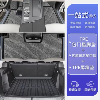 Ayaqaltılar (Kovriklər) | Sky Upper Layer - model-25-model-24-beijing-bj30high-end-full-surround-elegant-silver-gray-covered-door-sill-mats-high-end-starry-sky-blanket-trunk-mat