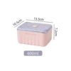 Pink body and purple lid lunch box 600ml