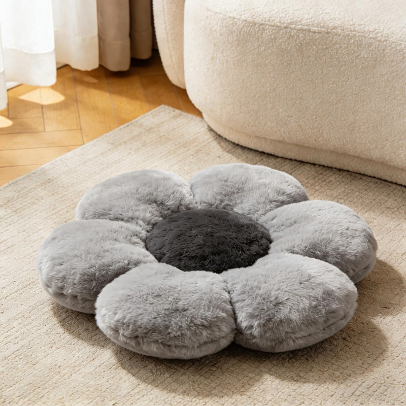 Cojín de Tatami con Forma de Flor de Peluche Corto Suave para Oficina y Auto image 9