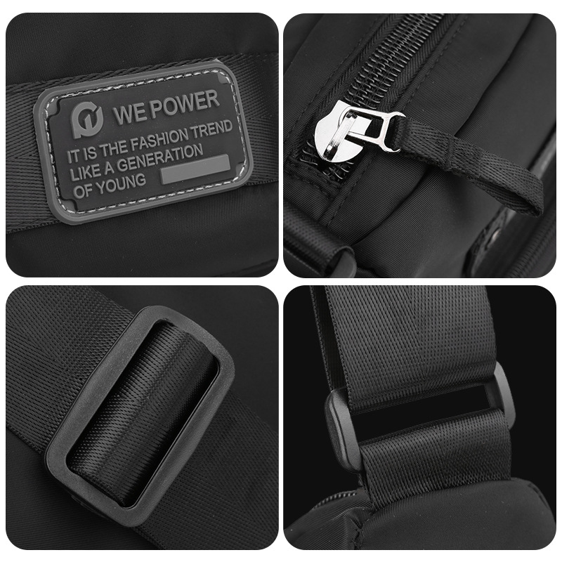 Wepower nuevo bolso de hombro de los hombres de moda casual bolso de los hombres al aire libre mochila de gran capacidad crossbody bolso de hombro