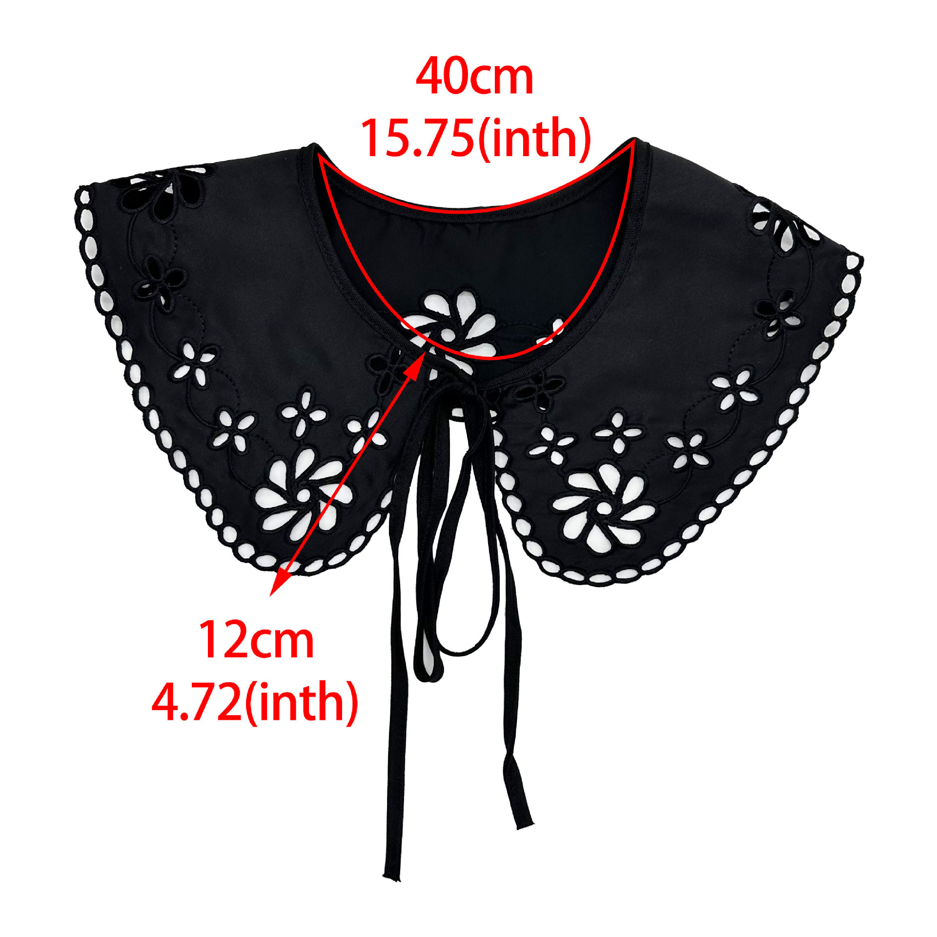 Cordón de moda de mujer ropa de cuello falso camisa de seda suéter y accesorios de leche cordón cuello de arco image 6