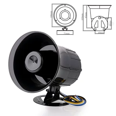 Warning Light, Car horn/tweeter - b1-reversing-please-pay-attention-to-the-big-speaker-12-24v-single-speaker-universal