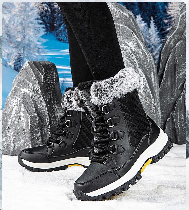New Boots, Thickened Cotton Shoes, Women's Autumn And Winter New Style, Women's Snow Boots, Warm And Plush_vogvips.com