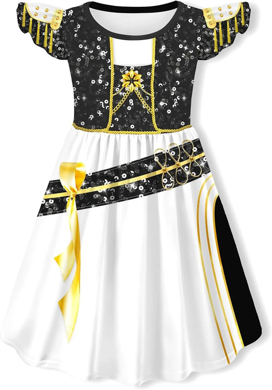万圣节猎魔女团K-POP鲁米佐依米拉同款动漫cos服儿童飞飞袖连衣裙|undefined