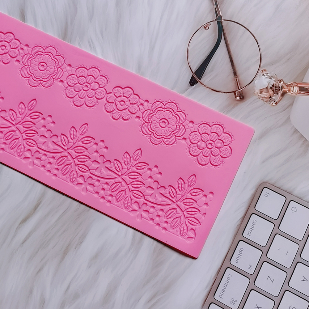 encaje 382 - 258 molde de silicona pastel de encaje molde de relieve herramientas de decoración de pastel de chocolate esterilla de relieve