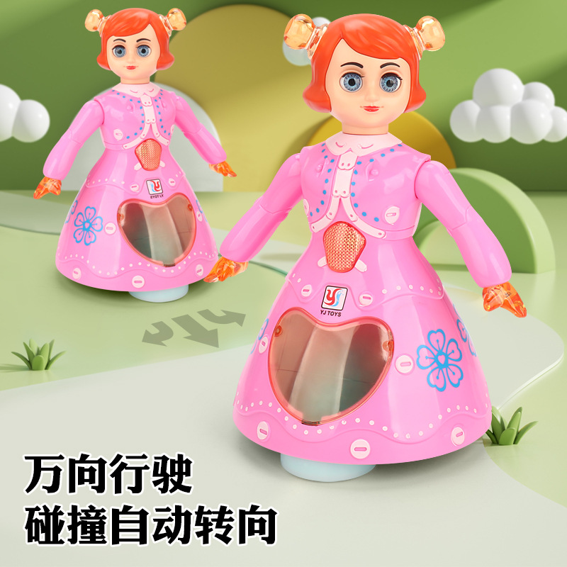 Eléctrica Universal baile princesa mano caminando música luz 360 rotación baile pequeña princesa puesto al por mayor