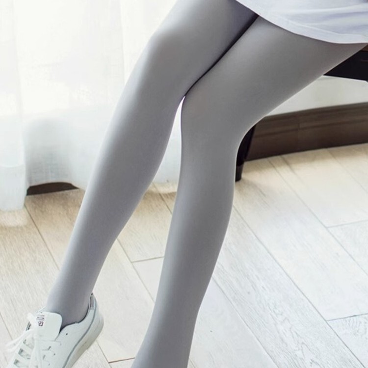 Light Gray Leggings Autumn and Winter Plus Size Nude Color Slim Pants Skin Color Cropped Pants Women Fleece Anti-Snag Pantyhose Thin