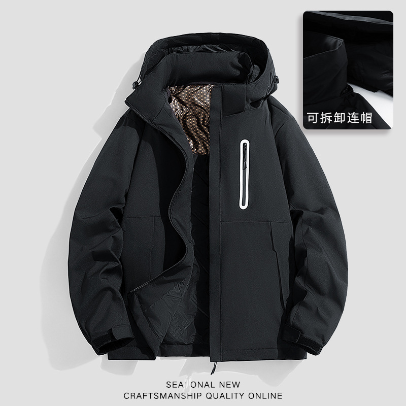 Graphene Cotton Jacket Cross-Border New Autumn and Winter Outdoor Windproof and Waterproof Jacket for Men and Women with Detachable Hood Jacket Graphene Cotton Jacket Cross-Border New Autumn and Winter Outdoor Windproof and Waterproof Jacket for Men and Women with Detachable Hood Jacket