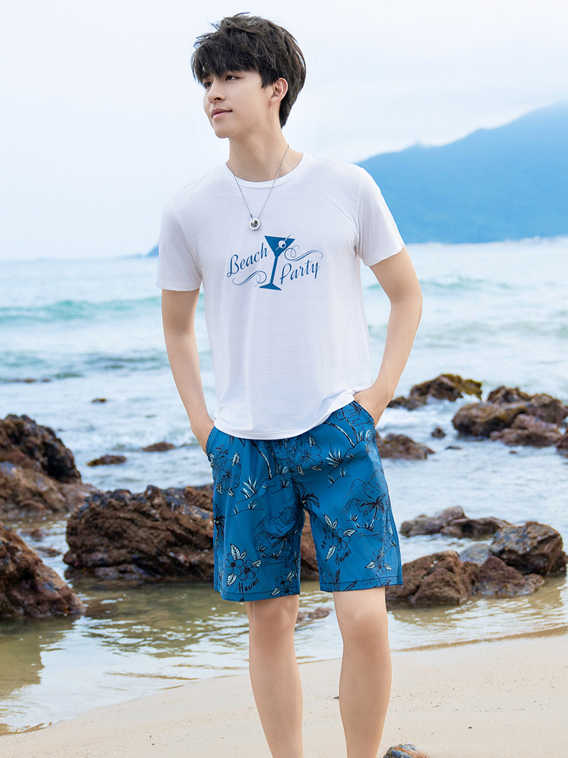 Pantalones de playa para hombres secos rápidos para ir al agua Pantalones cortos de playa de verano deportivo relajado spa parque pantalones de baño pareja