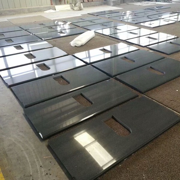Black granite factory wholesale G654 dark gray rectangular bathroom vanity vanity granite countertop