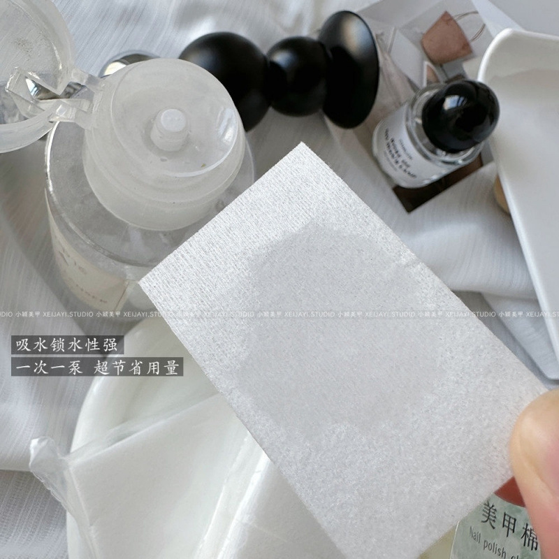 Xiaoying nail art-lint-free nail art cotton nail removal towel nail washing cotton towel scrub does not contain fluorescent agent