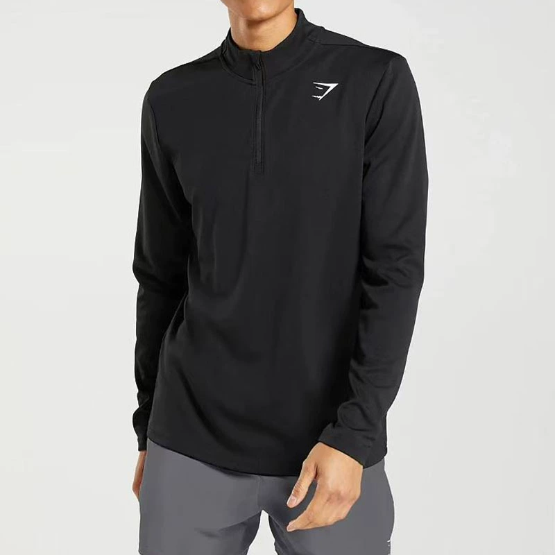Gymshark arrival zip long sleeve Фитнес-спорт Быстстстстежка с длинным рукавом и воротником-молнией для мужчин