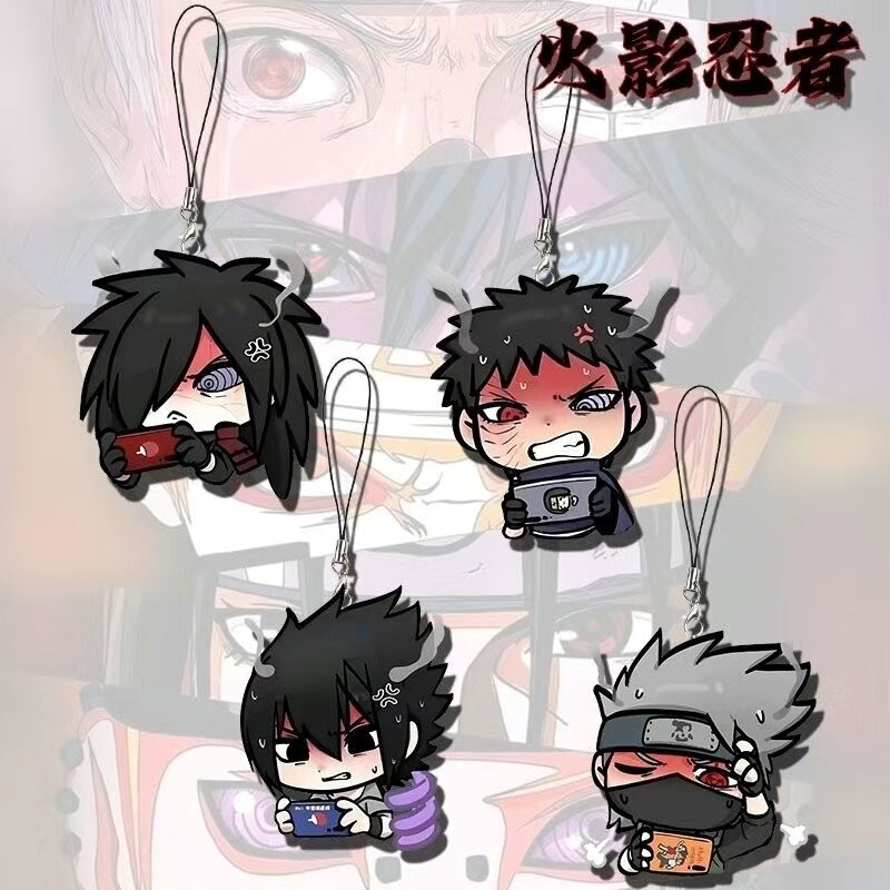 Naruto Peripheral Mobile Phone Chain Cartoon Pendant Student Cute School Bag Acrylic Gift Chain Jewelry