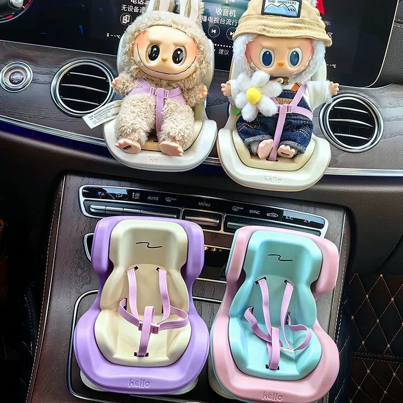 Labubu Compatible with Safety Seats, Aromatherapy Air Vent, Cute Car Decoration Doll Accessories Labubu Compatible with Safety Seats, Aromatherapy Air Vent, Cute Car Decoration Doll Accessories