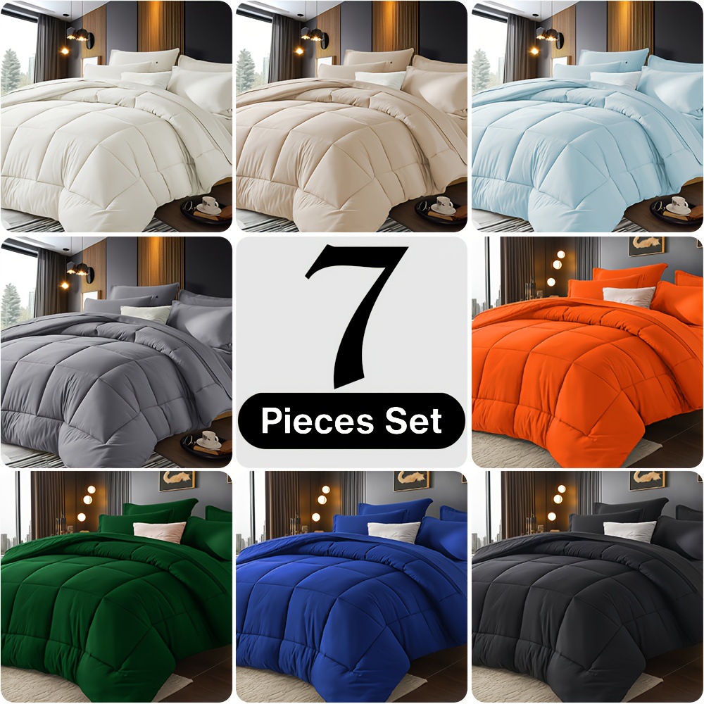 跨境5/7件套（凉爽丝滑1件套夏季被子1件套床单套装套入式