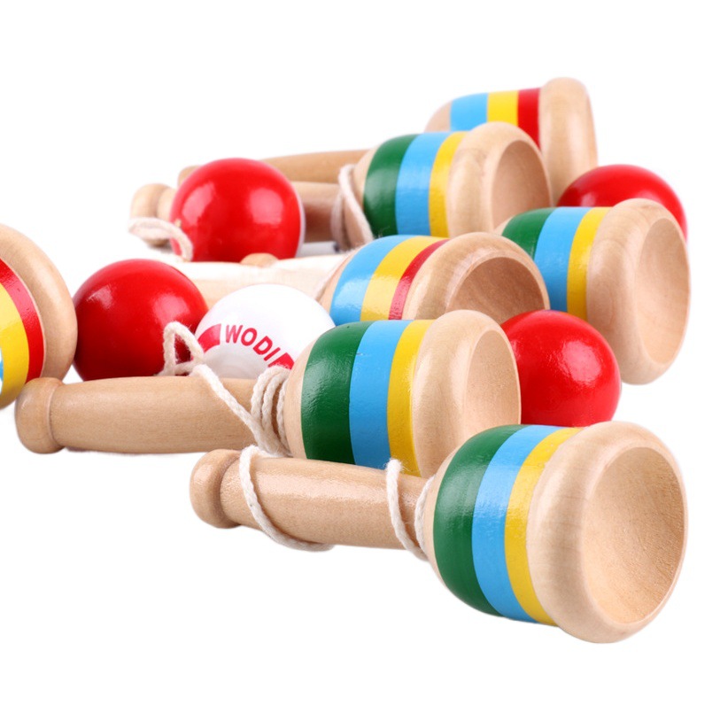 Habilidad de madera Taza mano-ojo coordinación ejercicio juguete juego tradicional competencia niños Interactivo Kindergarten Suministros