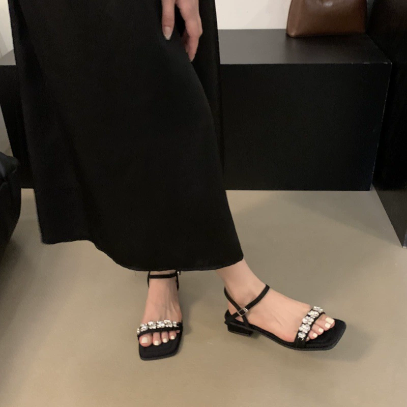 Retro sandals with velcro, 2023 collection