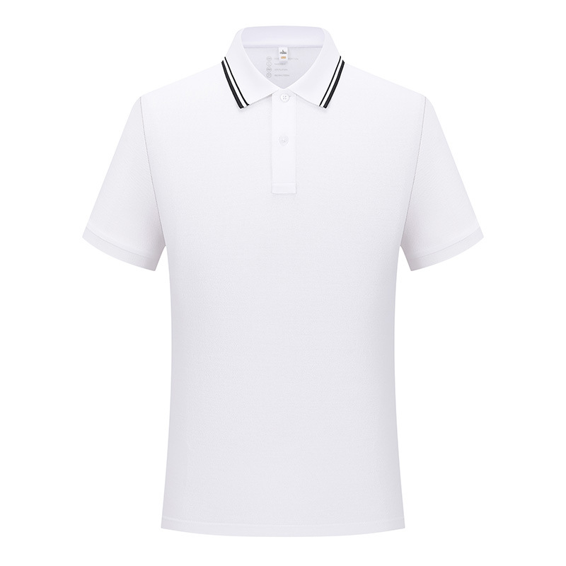 Casual de dos botones no deformable poliéster algodón verano de manga corta hombre camiseta de polo personalizada sensación de alta calidad