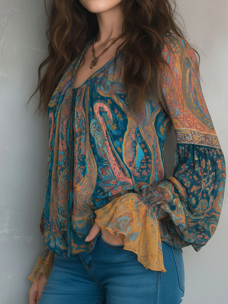 2026 Cross-Border European And American Independent Site Casual Vacation Bohemian Ethnic Style Printed_ecoleips.com