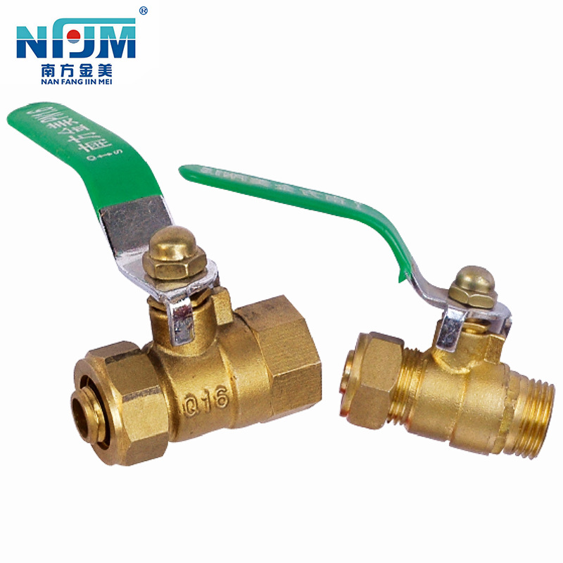 黄铜铝塑箍卡式球阀厂家铝塑管球阀等径铝塑管球阀1216-2632