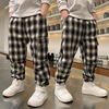 Children's clothing 2021 Spring new pattern Boy trousers Korean Edition CUHK handsome boy Western style lattice spring and autumn Casual pants