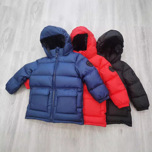 2024 Winter New Children's Down Jacket Mid-length Boys' and Girls' Middle and Large Children's Coat Thickened Western Style Trendy