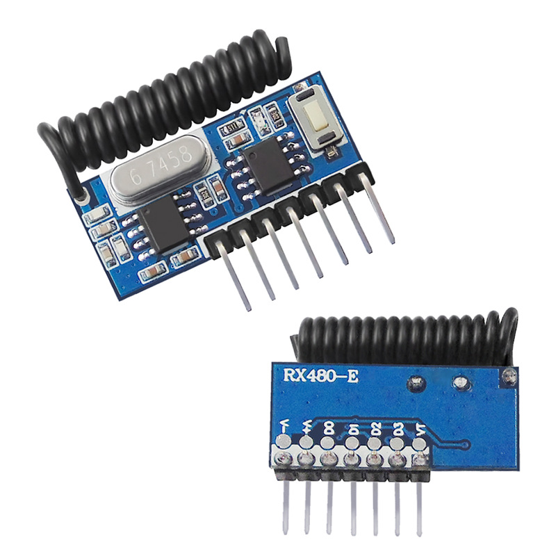 RX480-4超外差无线解码接收模块 4路高电输出1527无线带解码模块