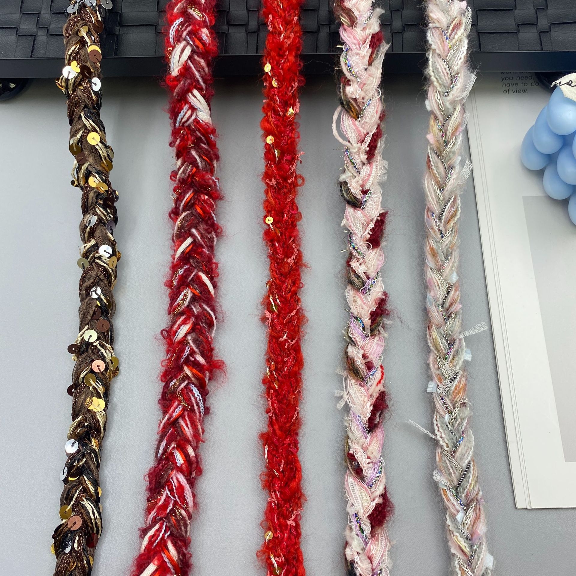 秋冬新款 小香风辫子编织花边 DIY 适用服装袖口 裙边 家纺辅料