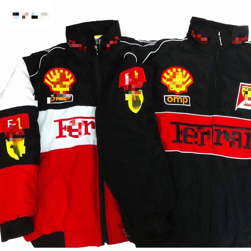 f1 embroidered racing suit "cross-border wholesale exclusive for men and women, American retro style cycling jacket."