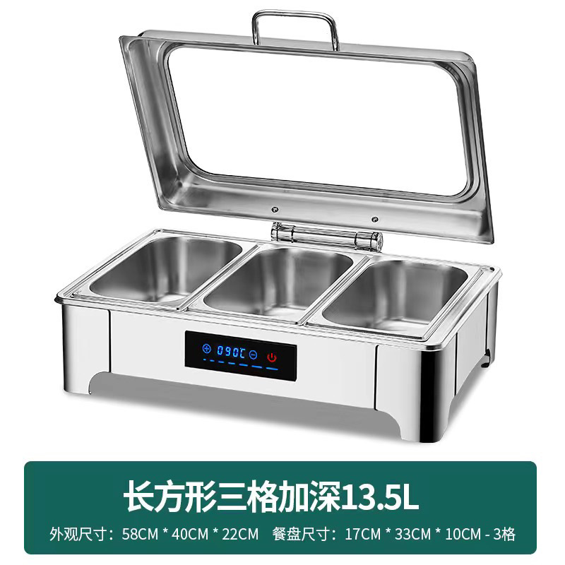 Estufas de aislamiento de cubierta de acero inoxidable estufas Buffet visibles estufas de desayuno de calefacción eléctrica estufas de aislamiento hidráulicas estufas de buffet