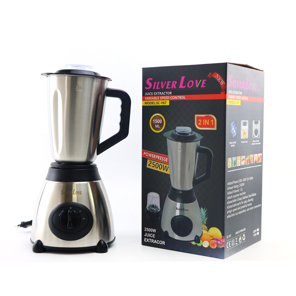Acero inoxidable transfronterizo máquina de cocina doméstica máquina de rompe paredes máquina de jugo de frutas y verduras mezcladora de alimentos suplementarios máquina de leche de soja máquina de arena de hielo image 3