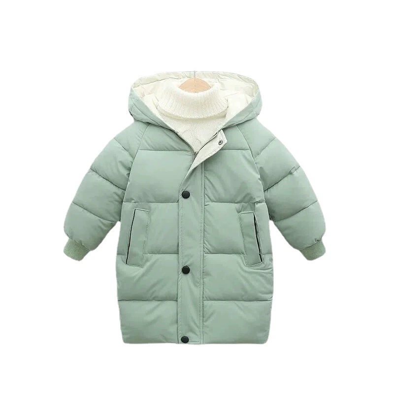 Children's long winter down jacket with down for men and women, increased thickness, mid-length
