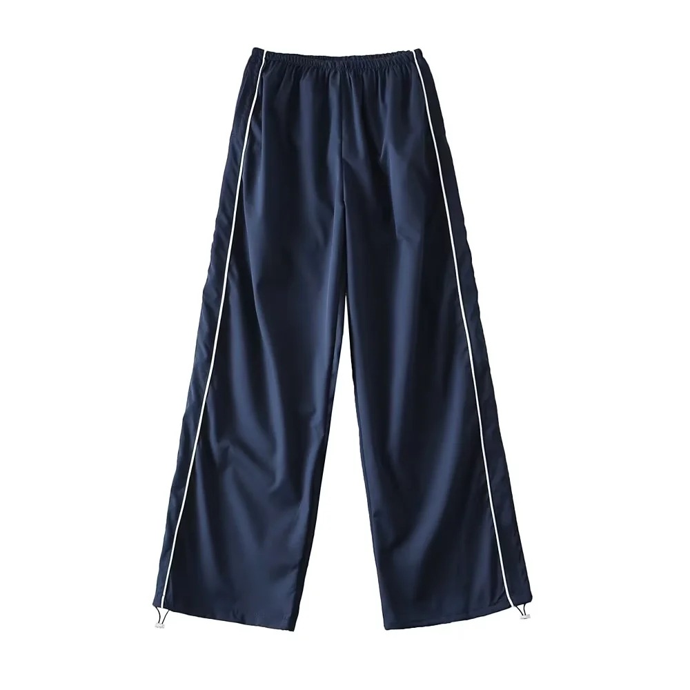 2023 nuevos Pantalones deportivos rectos de secado rápido sensible al aire de las mujeres de Europa y América caliente delgada casual cintura alta pantalones de pierna ancha image 7