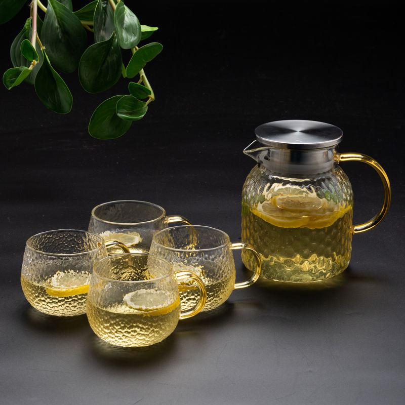 950ML 쌀알 냄비 + 노란색 손잡이 망치 컵 4개