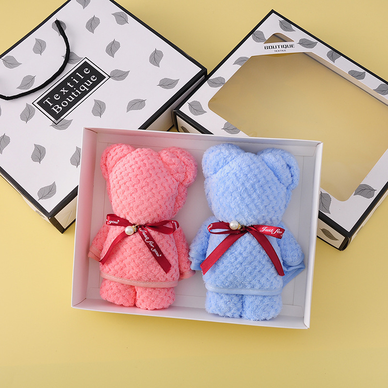 곰 2마리 + 더블 고급 나뭇잎 선물 세트