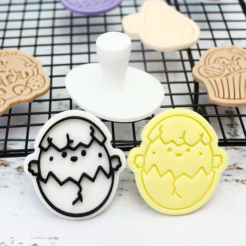 Molde de galletas de Pascua para hornear fiesta molde de fondant de bricolaje personalizado molde de corte de galletas de glaseado de prensa tridimensional 3D